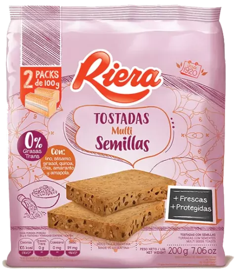 Tostadas de Mesa Riera x 200 grs Multisemillas