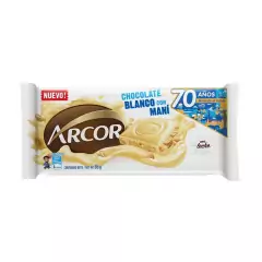 Chocolate Blanco Y Maní Arcor x 100 grs