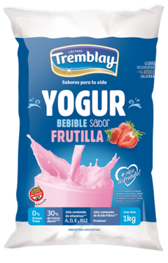 Yogur Tremblay Bebible x 1L. Frutilla