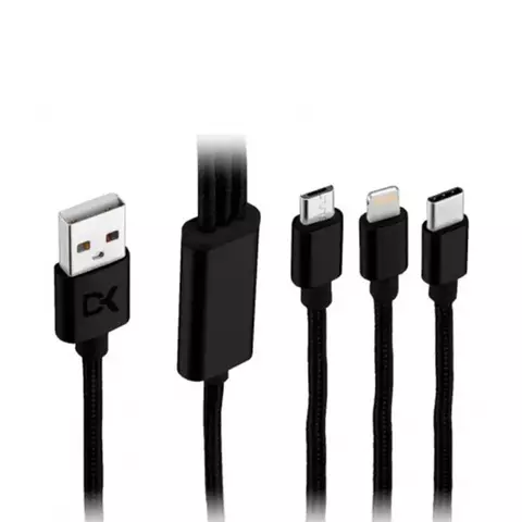 CABLE DEKKIN 3 EN 1 NEGRO