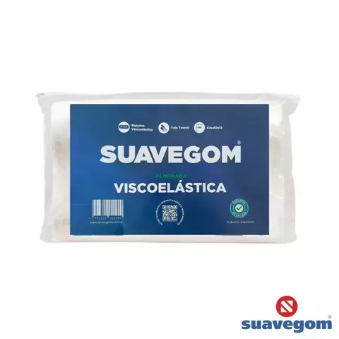 ALMOHADA SUAVEGOM VISCOELASTICA 62X40X12