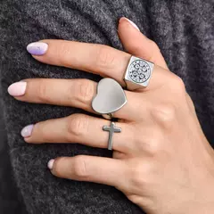 ANILLO ACERO CROSS
