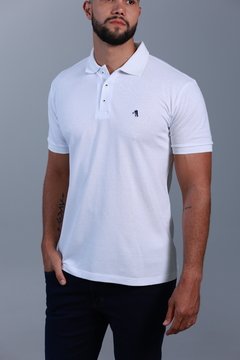 Camisa Polo Básica Piquet Branco 0010
