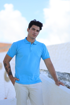 Camisa Polo Premium Azul 2496