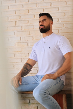 Camisa Gola Padre Piquet Branca 2443 - comprar online