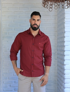 Camisa Manga Longa Vinho 3254