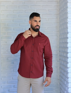 Camisa Manga Longa Vinho 3254 na internet