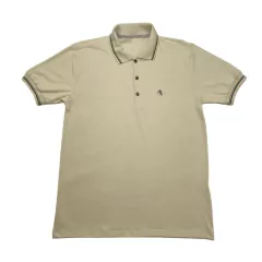 Camisa Gola Polo Masculina Confort Bege 2488