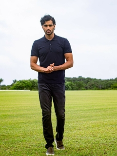 Camisa Gola Polo de Algodão Pima Preta 2467 - comprar online