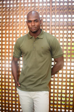 Camisa Gola Polo Masculina Verde Textura 2049 na internet