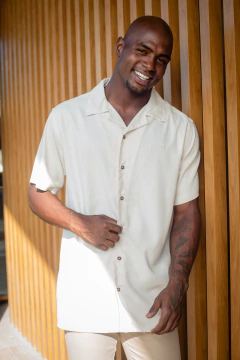 Camisa Manga Curta Masculina em Linho 4254 - comprar online