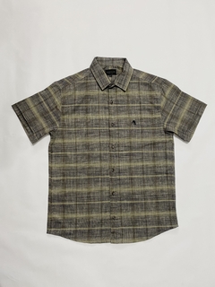 Camisa Manga Curta Xadrez Marinho/Verde 4200
