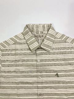Camisa Manga Curta com Listras Verde 4212 - comprar online