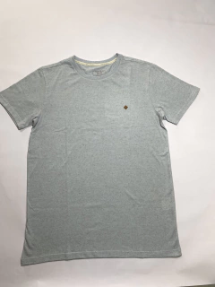 Camiseta Gola Careca de Linho Azul 1131