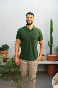 Camisa Polo Básica Verde Musgo 0010 - comprar online