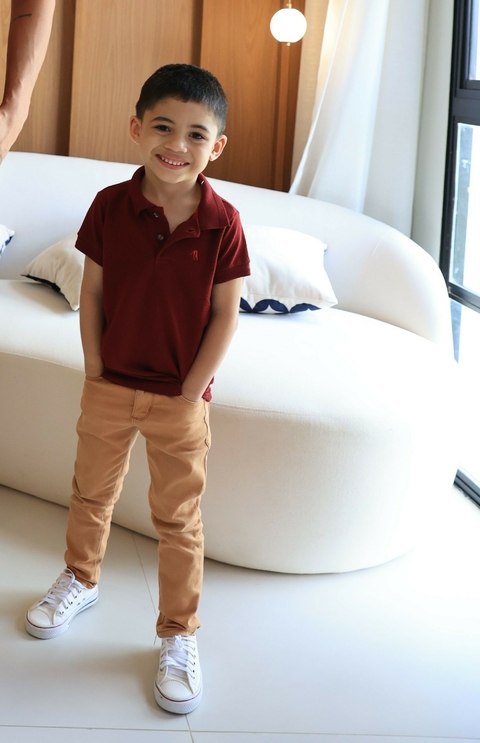 Camisa Polo Infantil Vermelha 2471