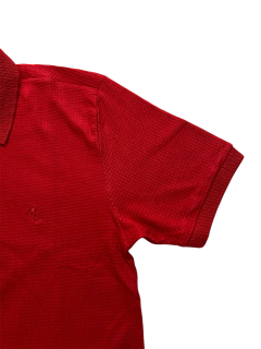 Camisa Gola Polo Masculina Vermelha com Textura 2010 - Mr.Polo