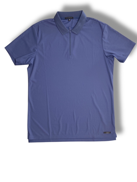 Camisa Gola Polo com Zíper de Poliamida Masculina Azul 2020 - comprar online