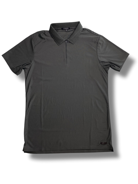 Camisa Gola Polo com Zíper de Poliamida Masculina Preta 2020 - comprar online