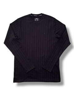 Camisa Manga Longa Masculina Preta com Texturas 2646 - comprar online