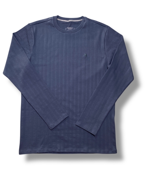 Camisa Manga Longa Masculina Azul com Texturas 2646 - comprar online