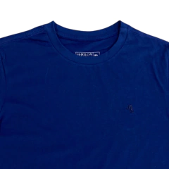Camiseta Gola Careca Masculina Básica Azul Ártico 0011 na internet