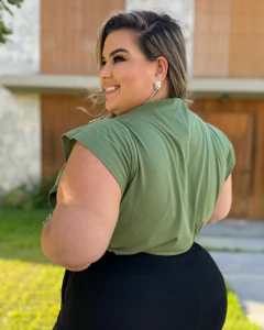 BLUSA PLUS SIZE ESTILO MUSCLE TEE RITA - loja online