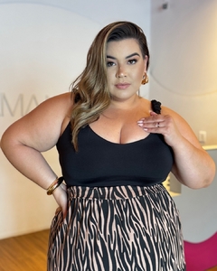 BODY PLUS SIZE ALÇA FRANZIDA MEL - comprar online