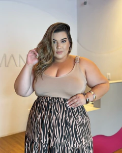 BODY PLUS SIZE ALÇA FRANZIDA MEL - comprar online