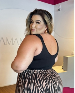 BODY PLUS SIZE ALÇA FRANZIDA MEL - loja online