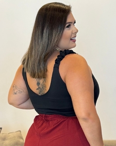 BODY PLUS SIZE ALÇA FRANZIDA MEL - loja online
