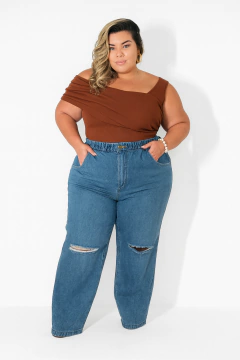 Imagem do CALÇA JEANS PLUS SIZE WIDE LEG LARISSA
