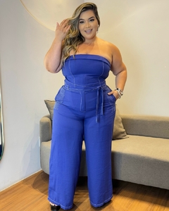 Imagem do CONJUNTO PLUS SIZE CALÇA PANTALONA E TOP DETALHE COSTURA CONTRASTE MIA