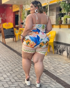 CONJUNTO PLUS SIZE SHORT E CROPPED DE ALÇA ALANA ABACAXI na internet