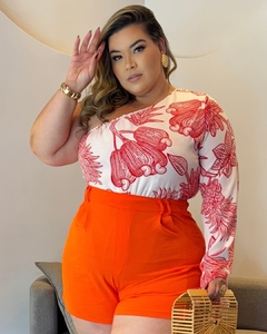 CROPPED PLUS SIZE MANGA MULA JADE VERMELHO - comprar online