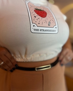 SEMI CROPPED PLUS SIZE MORANGO OFF WHITE na internet