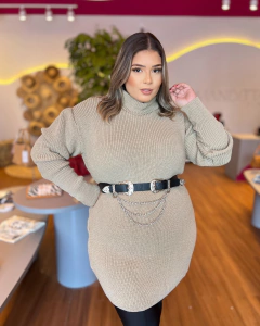 VESTIDO PLUS SIZE TRICOT AVELÃ LALA