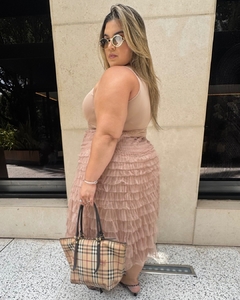 SAIA MID PLUS SIZE DE TULE BOHO AURORA na internet