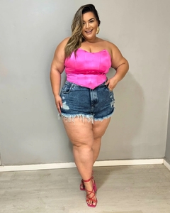 SHORT JEANS PLUS SIZE DESTROYED HELENA - comprar online