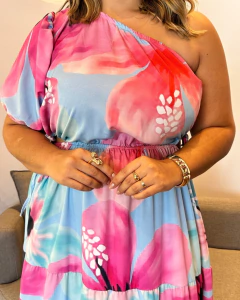 VESTIDO PLUS SIZE LONGO MANGA MULA JÁDINA - Amanditta Plus | Moda Feminina Plus Size