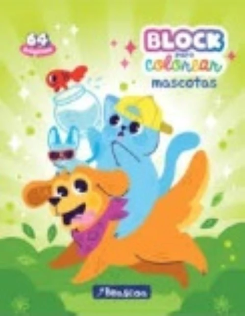 BLOCK PARA COLOREAR. MASCOTAS
