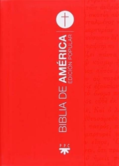 BIBLIA DE AMERICA. LETRA GRANDE ROJA [TAPA RUSTICA] CON NOTAS. TAMAÑO 15X24,5 CM - 1.644 PAGS.