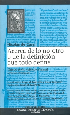 ACERCA DE LO NO-OTRO O DE LA DEFINICION QUE TODO DEFINE