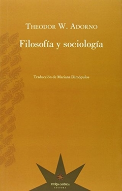 FILOSOFIA Y SOCIOLOGIA