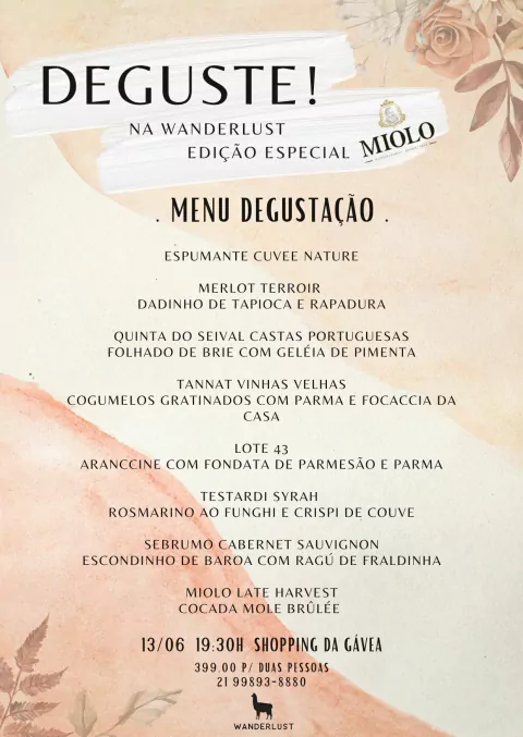 DEGUSTE! Na Wanderluste - Lendários da Miolo