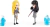 PACK FIGURA X2 HARRY POTTER - LUNA LOVEGOOD Y CHO CHANG 7 CM (6063831) en internet