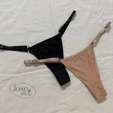 Pack de less regulables de algodón lisas.