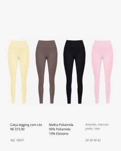 Calça Legging Com Cós na internet