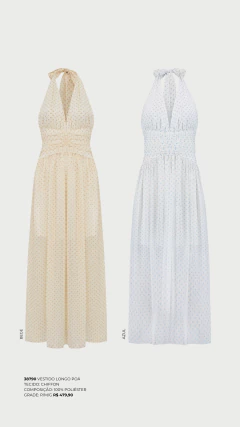 Vestido Longo Poá na internet