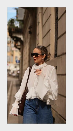 Blusa Gola Alta Chiffon Thaci - comprar online